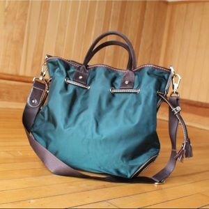 Lancel Paris Crossbody Bucket Bag - Turquoise